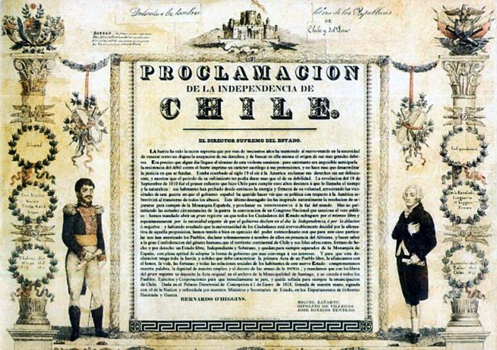 proclama de la independencia de Chile