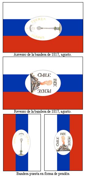 CHILE Bandera de transición 1817