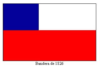 CHILE BANDERA DE USO CIVIL 1817 SIN ESTRELLA